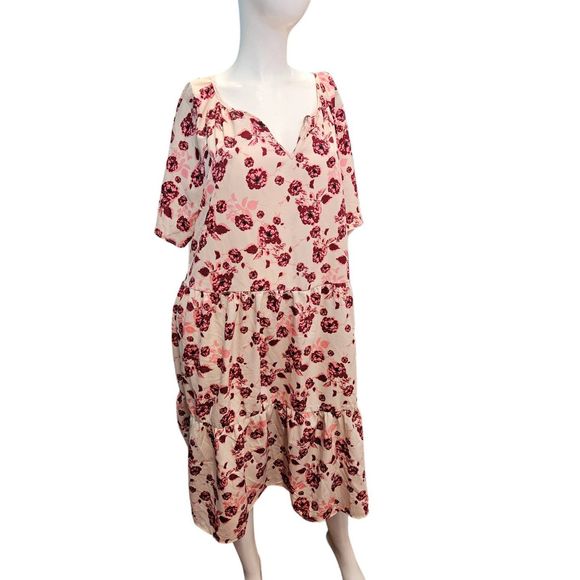 MPH Collection Plus Size Floral Boho Dress 1X Womens - Picture 2 of 9